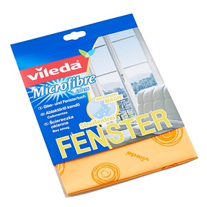 vileda Microfibre plus FENSTER Fenstertuch Mikrofaser 60 °C waschbar, 1 St. von Vileda
