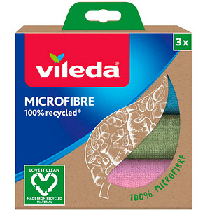 vileda Mikrofasertücher Mikrofaser 90 °C waschbar, 3 St. von Vileda