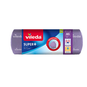 vileda Müllbeutel SUPER+ 30,0 l lila, 15 St. von Vileda