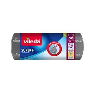 vileda Müllbeutel SUPER+ 50,0 l grau, 10 St. von Vileda