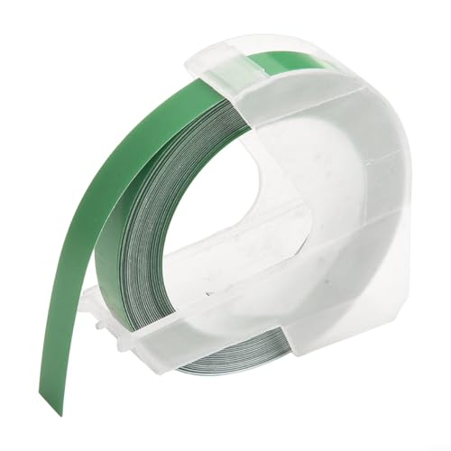 Vilgftyiet Mehrfarbiges Etikettenhersteller-Prägeband, 6 mm x 3 m, kompatibel mit Motex 5500A 5500B, für DYMO Etikettenhersteller (grün) von Vilgftyiet