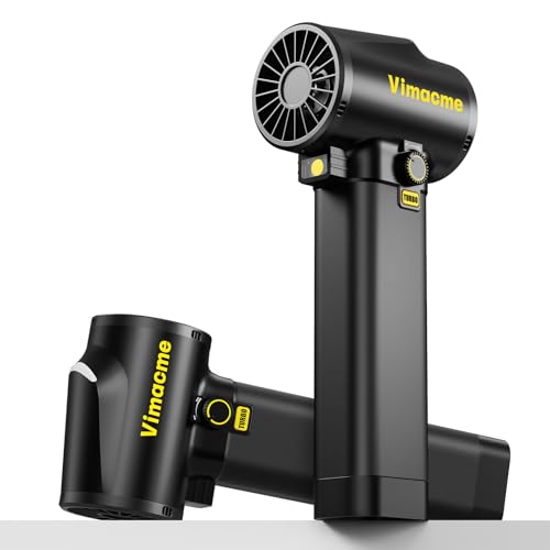 Vimacme Auto-Trockner-Luftgebläse, Handstrahl-Trockengebläse, 1600 g, sofortiger Schub, stufenlos einstellbare Geschwindigkeit, 64 mm Turbo-Ventilator mit 4000 mAh Akku und Ladegerät für Auto Vimacme Auto-Trockner-Luftgebläse, Handstrahl-Trockengebläse, 1600 g, sofortiger Schub, stufenlos einstellbare Geschwindigkeit, 64 mm Turbo-Ventilator mit 4000 mAh Akku und Ladegerät für Auto von Vimacme