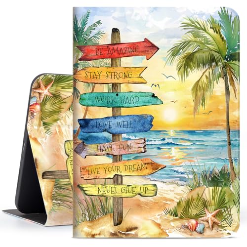 Vimorco Schutzhülle für iPad 10. / (A16) 11. Generation, Strand-Straßenschild, iPad-Hülle 11. / 10. Generation, unterstützt Touch-ID, für iPadCover 11. / 10. Generation, verstellbarer Winkel von Vimorco