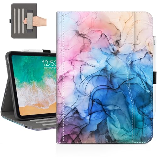Vimorco Schutzhülle für iPad 10. / (A16) 11. Generation, mit Stifthalter, Handschlaufe, Tasche, verstellbarer Winkel, für iPadCover 11. / 10. Generation, Aquarell-Kunst von Vimorco