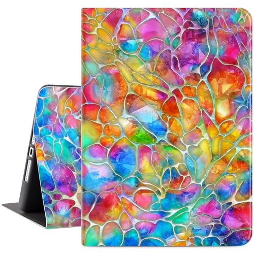Vimorco Schutzhülle für iPad 9. / 8. / 7. Generation 2021/2020/2019, für iPad 10.2, Verstellbarer Ständer, mehrere Winkel, Abdeckung für Apple iPad 9, 8, 7 Gen, automatische Wake/Sleep, Bunte Steine Vimorco Schutzhülle für iPad 9. / 8. / 7. Generation 2021/2020/2019, für iPad 10.2, Verstellbarer Ständer, mehrere Winkel, Abdeckung für Apple iPad 9, 8, 7 Gen, automatische Wake/Sleep, Bunte Steine von Vimorco