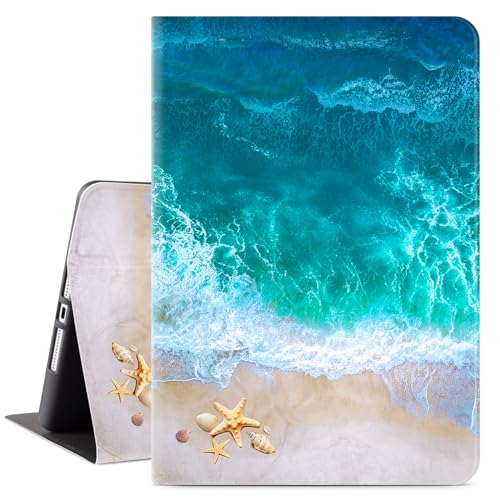 Vimorco Schutzhülle für iPad 9. Generation, iPad 7. / 8. Generation, Hülle für iPad 10,2 Zoll, automatische Sleep/Wake-Funktion, für iPad-Abdeckung 9. Generation, Multi-Angle-View, Ocean Beach von Vimorco