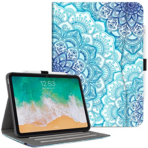 Vimorco iPad 10. Generation, Schutzhülle für iPad 10 Zoll (27.7 cm) 2022, Premium-Leder, verstellbare Schutzhülle, Kartenfach mit Stifthalter für iPad 10. Generation, grünes Mandala von Vimorco