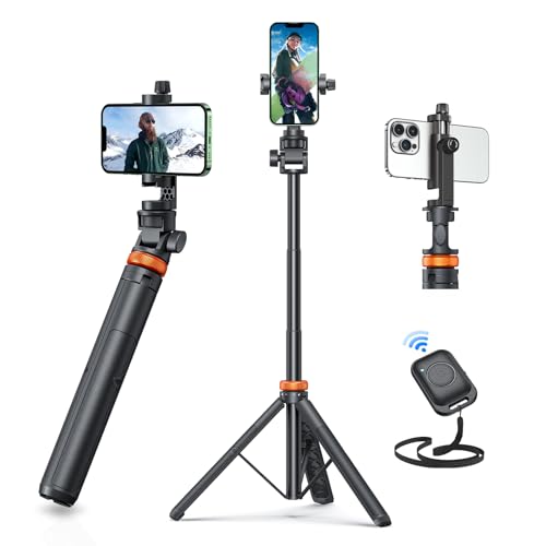 Vimose 158CM Handy Stativ, Stativ für Smartphone und Selfie Stick mit Fernbedienung, Hochrobust Strukturkomponenten und Ausziehsegment, Ausziehbar Drehbar Handyhalter, Stative für iPhone/Android Vimose 158CM Handy Stativ, Stativ für Smartphone und Selfie Stick mit Fernbedienung, Hochrobust Strukturkomponenten und Ausziehsegment, Ausziehbar Drehbar Handyhalter, Stative für iPhone/Android von Vimose