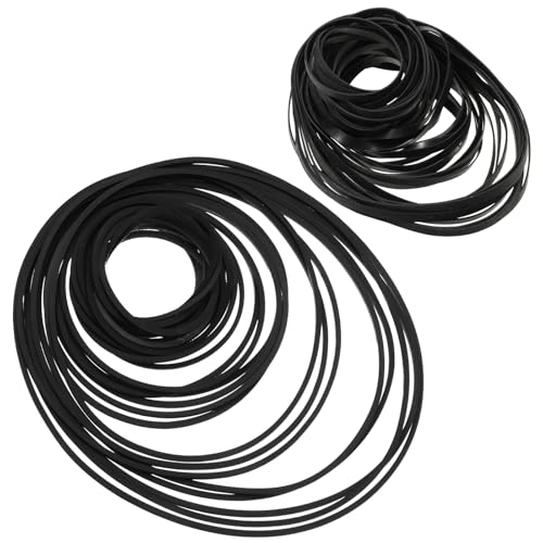 100 Stück Vierkantriemen für Kassettenmaschine 40-135mm Recorder Gummiriemen Schwarze Gummiriemen Für Flache Kassettenbandgeräte Mix Cassette Tape (1mm und 3mm Breite) von Vin Beauty