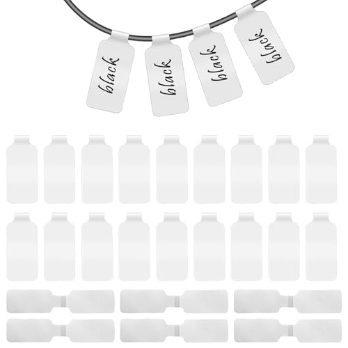 30 Stück selbstklebende beschreibbare Nylon-Draht-Etiketten, wiederverwendbare weiße Kabelanhänger, wasserdichte weiße Drahtkabel-Tags für Elektronik, Computer, Kabelmanagement 30 Stück selbstklebende beschreibbare Nylon-Draht-Etiketten, wiederverwendbare weiße Kabelanhänger, wasserdichte weiße Drahtkabel-Tags für Elektronik, Computer, Kabelmanagement von Vin Beauty