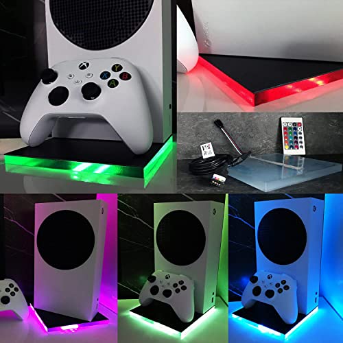 VinCorp WiFi Multicolor RGB LED USB Design Unterlage + Fernbedienung & App Stand Ständer Standfuß Acryl kompatibel für Xbox Series S von VinCorp