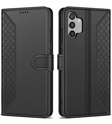 Vinanker Handyhülle für Samsung Galaxy A13 Hülle, Leder Klapphülle mit RFID Schutz Schutzhülle für Samsung Galaxy A13 5G (Schwarz) von Vinanker