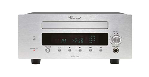 Vincent CD-200 High-End CD-Player mit Aluminium-Front, Wiedergabe von Audio-CD, integrierter Burr Brown D/A-Wandler, Fernbedienung, Silber Vincent CD-200 High-End CD-Player mit Aluminium-Front, Wiedergabe von Audio-CD, integrierter Burr Brown D/A-Wandler, Fernbedienung, Silber von VINCENT