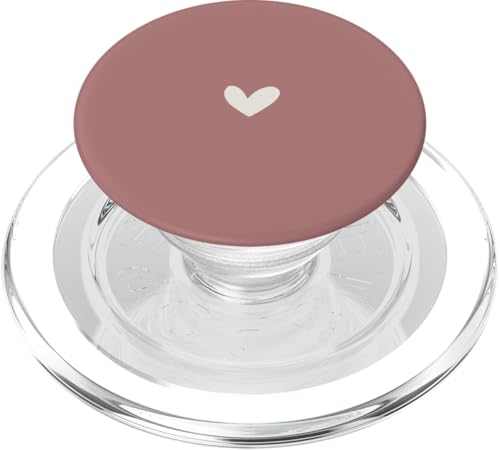 Dusty Rose Mauve – niedliches, schlichtes und schickes Boho-Herz PopSockets PopGrip für MagSafe von Vine Mercantile