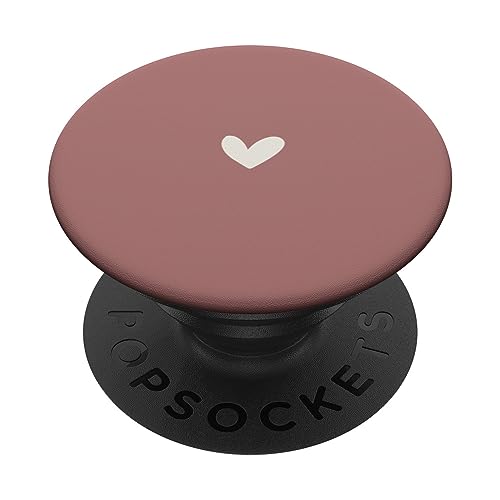 Dusty Rose Mauve – niedliches, schlichtes und schickes Boho-Herz PopSockets Klebender PopGrip von Vine Mercantile