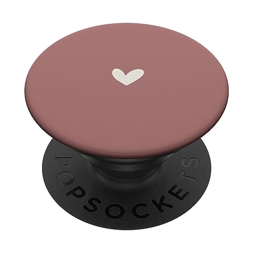 Dusty Rose Mauve – niedliches, schlichtes und schickes Boho-Herz PopSockets mit austauschbarem PopGrip von Vine Mercantile