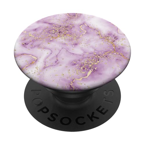 Elegantes helles Pastell Rosa & Lila Aquarell Wirbelmuster PopSockets PopGrip: Ausziehbarer Sockel und Griff für Handys/Tablets mit Tauschbarem Top von Vine Mercantile