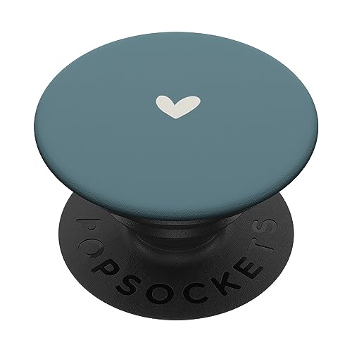 Hazy Teal - Niedlich Einfach Chic Boho Hand Drawn Herz PopSockets Klebender PopGrip Hazy Teal - Niedlich Einfach Chic Boho Hand Drawn Herz PopSockets Klebender PopGrip von Vine Mercantile