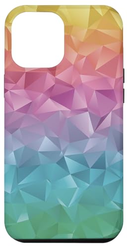 Hülle für iPhone 12 Pro Max Cooles modernes Regenbogen Ombre Gradient Geometrisches von Vine Mercantile