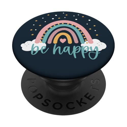 Sei glücklich - Niedlicher Regenbogen Positive Zitate PopSockets Klebender PopGrip Sei glücklich - Niedlicher Regenbogen Positive Zitate PopSockets Klebender PopGrip von Vine Mercantile
