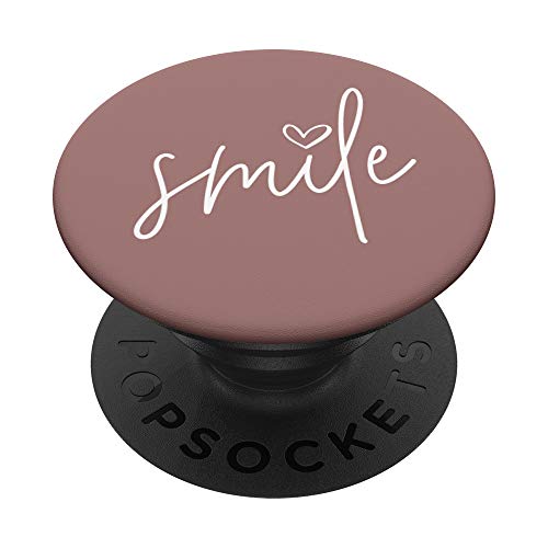 Smile Positive Inspirational Quote - Dark Rose Purple PopSockets PopGrip: Ausziehbarer Sockel und Griff für Handys/Tablets mit Tauschbarem Top Smile Positive Inspirational Quote - Dark Rose Purple PopSockets PopGrip: Ausziehbarer Sockel und Griff für Handys/Tablets mit Tauschbarem Top von Vine Mercantile