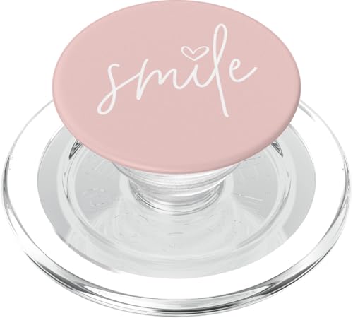 Smile Positive Inspirational Quote - Light Pastel Pink PopSockets PopGrip: Ausziehbarer Sockel und Griff für Handys/Tablets mit Tauschbarem Top PopSockets PopGrip für MagSafe Smile Positive Inspirational Quote - Light Pastel Pink PopSockets PopGrip: Ausziehbarer Sockel und Griff für Handys/Tablets mit Tauschbarem Top PopSockets PopGrip für MagSafe von Vine Mercantile