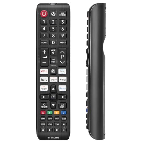Ersatzfernbedienung Samsung Fernbedienung TV RM-L1728 Pro ,Universal Fernbedienung für Samsung Smart TV LCD LED UHD QLED 4K HDR,Samsung-Fernbedienung mit Netflix, Prime Video, Rakuten TV, Disney-Tas Ersatzfernbedienung Samsung Fernbedienung TV RM-L1728 Pro ,Universal Fernbedienung für Samsung Smart TV LCD LED UHD QLED 4K HDR,Samsung-Fernbedienung mit Netflix, Prime Video, Rakuten TV, Disney-Tas von Vinmooog