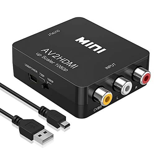 RCA auf HDMI Adapter AV auf HDMI Adapter,av to hdmi 1080P Mini RCA Composite CVBS Audio Video Konverter Unterstützt PAL/NTSC Kompatibel mit PC/Laptop/PS4/TV/STB/VHS/VCR/Blue-Ray RCA auf HDMI Adapter AV auf HDMI Adapter,av to hdmi 1080P Mini RCA Composite CVBS Audio Video Konverter Unterstützt PAL/NTSC Kompatibel mit PC/Laptop/PS4/TV/STB/VHS/VCR/Blue-Ray von Vinmooog