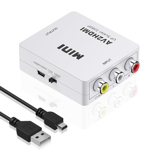 RCA auf HDMI Konverter RCA zu HDMI Adapter,RCA auf HDMI Adapter 1080P RCA Composite CVBS AV zu HDMI Konverter für PS2/Xbox/Blue-Ray/game console/STB/VCD/DVD,Unterstützt PAL/NTSC mit USB Netzkabel-weiß RCA auf HDMI Konverter RCA zu HDMI Adapter,RCA auf HDMI Adapter 1080P RCA Composite CVBS AV zu HDMI Konverter für PS2/Xbox/Blue-Ray/game console/STB/VCD/DVD,Unterstützt PAL/NTSC mit USB Netzkabel-weiß von Vinmooog