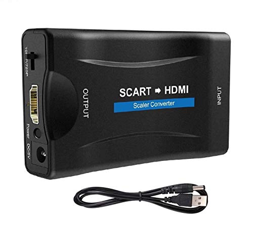 Scart Auf Hdmi Adapter scart Konverter Sie Den Analogen Eingang in Einen 720p/1080p Video Audio Adapter Für HDTV Stb VHS Xbox Ps3 Sky DVD Crt Blu-ray… von Vinmooog