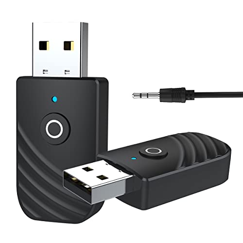 USB Bluetooth Adapter pc Bluetooth dongle Bluetooth Transmitter Bluetooth Stick Bluetooth empfänger,BT5.0 aux Bluetooth Adapter Bluetooth Sender mit 3.5mm für TV Kopfhörer Stereoanlage Auto von Vinmooog