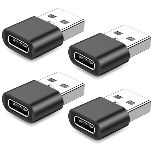 USB c Adapter Adapter USB c auf USB (4 Stück), Typ C auf USB A Konverter, kompatibel mit Mobiltelefonen Samsung Galaxy, Laptops, Ladegeräten und Anderen Typ C Anschlüssen von Vinmooog