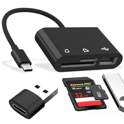 kartenlesegerät sd kartenleser USB sd Card Reader,6 In 1 kartenleser USB Micro sd Adapter sd kartenleser USB c Unterstützt SD/MicroSD/TF/SDHC/SDXC/MMC für Windows/Mac Notebook Smartphone mit OTG von Vinmooog