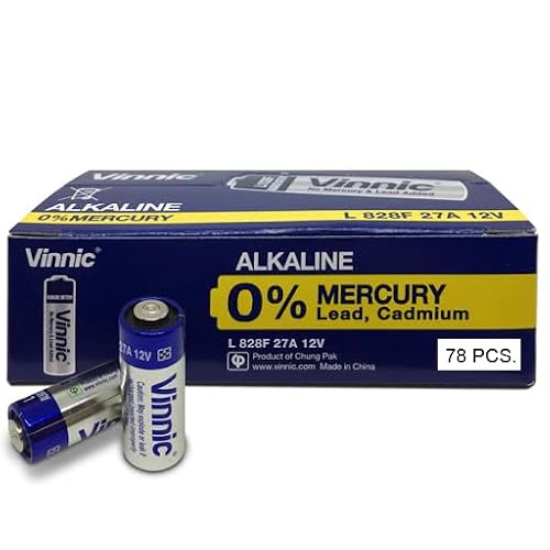 Vinnic Box 78 Batterien Bulk 27A/L828F, Alkali, 12 V von Vinnic