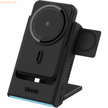 Vinnicpower Vinnic AELLO PEAK Charging Dock, Removable Powerbank, blac von Vinnicpower