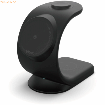 Vinnicpower Vinnic CHOMO 3-IN-1 Magnetic Wireless Charging Dock, black von Vinnicpower