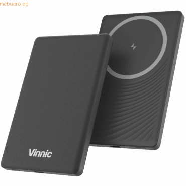 Vinnicpower Vinnic Cardinal Peak 2 Magnetic Powerbank 5000mAh, black Vinnicpower Vinnic Cardinal Peak 2 Magnetic Powerbank 5000mAh, black von Vinnicpower