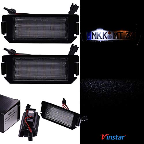 VINSTAR LED Kennzeichenbeleuchtung E-geprüft CAN-Bus 18 LEDs je Modul 6000 Kelvin kompatibel mit Hyundai KIA (alle passenden Modelle in der Produktbeschreibung!) von Vinstar
