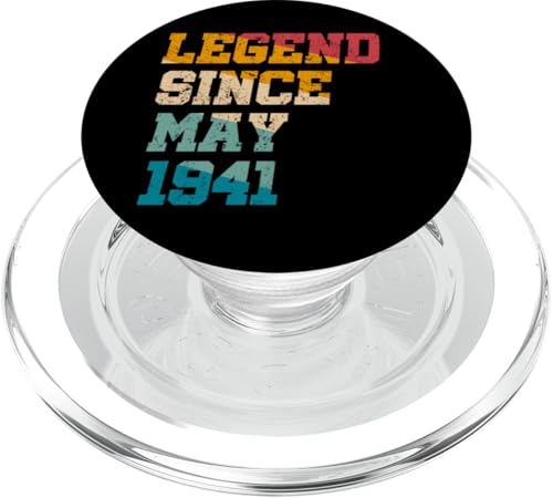 Legend Since May 1941 Lustiger 84. Geburtstag im Retro-Look, 84 Jahre PopSockets PopGrip für MagSafe Legend Since May 1941 Lustiger 84. Geburtstag im Retro-Look, 84 Jahre PopSockets PopGrip für MagSafe von Vintage Anniversary Birthday Awesome Gifts By Mj