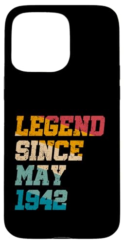 Legend Since May 1942 Lustiger 83. Geburtstag im Retro-Look, 83 Jahre alt Hülle für iPhone 15 Pro Max Legend Since May 1942 Lustiger 83. Geburtstag im Retro-Look, 83 Jahre alt Hülle für iPhone 15 Pro Max von Vintage Anniversary Birthday Awesome Gifts By Mj