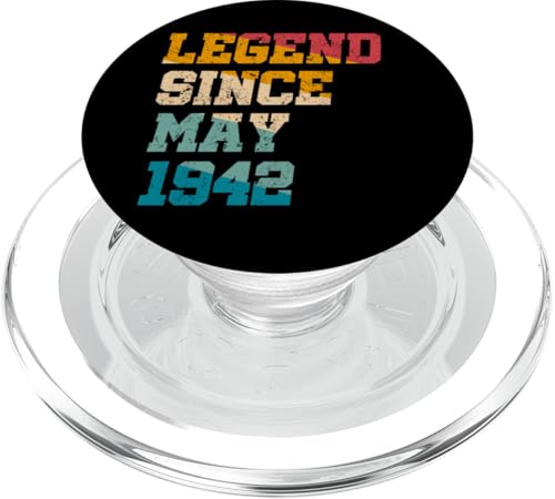 Legend Since May 1942 Lustiger 83. Geburtstag im Retro-Look, 83 Jahre alt PopSockets PopGrip für MagSafe Legend Since May 1942 Lustiger 83. Geburtstag im Retro-Look, 83 Jahre alt PopSockets PopGrip für MagSafe von Vintage Anniversary Birthday Awesome Gifts By Mj