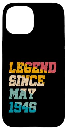 Legend Since May 1946 Lustiger 79. Geburtstag im Retro-Look, 79 Jahre alt Hülle für iPhone 15 Legend Since May 1946 Lustiger 79. Geburtstag im Retro-Look, 79 Jahre alt Hülle für iPhone 15 von Vintage Anniversary Birthday Awesome Gifts By Mj