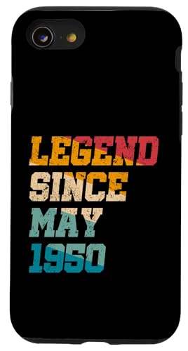 Legend Since May 1950 Lustiger 75. Geburtstag im Retro-Look, 75 Jahre alt Hülle für iPhone SE (2020) / 7 / 8 von Vintage Anniversary Birthday Awesome Gifts By Mj