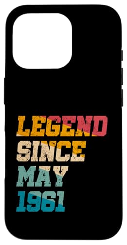 Legend Since May 1961 Lustiger 64jähriger Retro-Look zum 64. Geburtstag Hülle für iPhone 16 Pro Legend Since May 1961 Lustiger 64jähriger Retro-Look zum 64. Geburtstag Hülle für iPhone 16 Pro von Vintage Anniversary Birthday Awesome Gifts By Mj