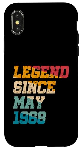Legend Since May 1968 Lustiger 57. Geburtstag im Retro-Look, 57 Jahre alt Hülle für iPhone X/XS Legend Since May 1968 Lustiger 57. Geburtstag im Retro-Look, 57 Jahre alt Hülle für iPhone X/XS von Vintage Anniversary Birthday Awesome Gifts By Mj