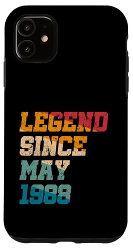 Legend Since May 1988 Lustiger 37. Geburtstag im Retro-Look, 37 Jahre alt Hülle für iPhone 11 Legend Since May 1988 Lustiger 37. Geburtstag im Retro-Look, 37 Jahre alt Hülle für iPhone 11 von Vintage Anniversary Birthday Awesome Gifts By Mj