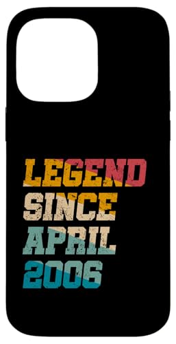 Legend Since April 2006 Lustiges Geschenk zum 19. Geburtstag Hülle für iPhone 14 Pro Max Legend Since April 2006 Lustiges Geschenk zum 19. Geburtstag Hülle für iPhone 14 Pro Max von Vintage Anniversary Birthday Novelty Gifts By Mj