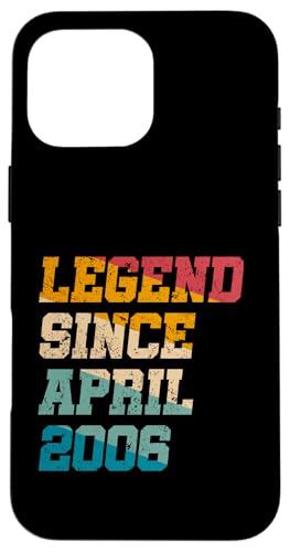 Legend Since April 2006 Lustiges Geschenk zum 19. Geburtstag Hülle für iPhone 16 Pro Max Legend Since April 2006 Lustiges Geschenk zum 19. Geburtstag Hülle für iPhone 16 Pro Max von Vintage Anniversary Birthday Novelty Gifts By Mj