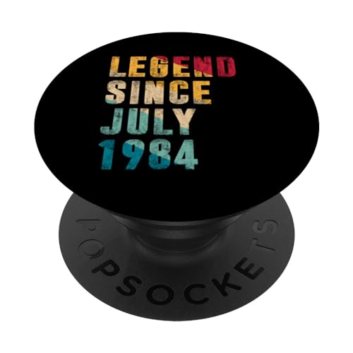 Legend Since July 1984 Funny 41 Year Old Gifts 41. Birthday PopSockets Klebender PopGrip Legend Since July 1984 Funny 41 Year Old Gifts 41. Birthday PopSockets Klebender PopGrip von Vintage Anniversary Birthday Novelty Gifts By Mj