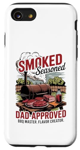 BBQ King of the Backyard - Smoked and Dad Approved Father's Hülle für iPhone SE (2020) / 7 / 8 von Vintage BBQ Dad - Smoked Seasoned Dad Approved